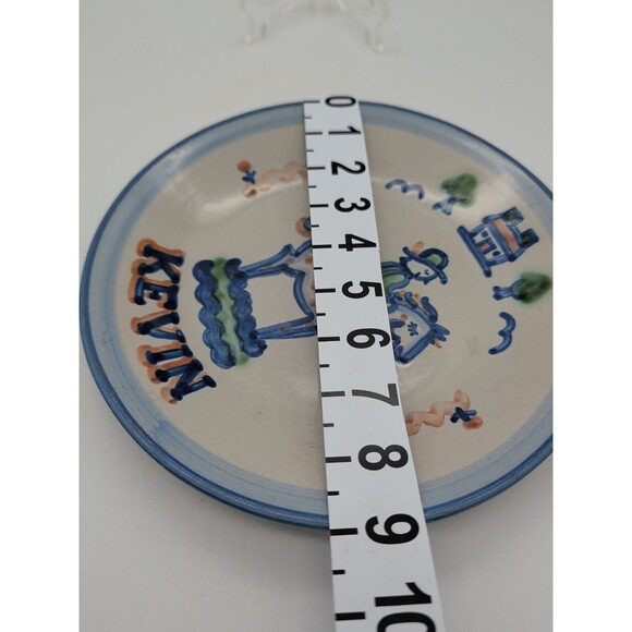 MARY A. HADLEY STUDIO ART POTTERY Kevin HORSE & RIDER LUNCH & SALAD PLATE 9" - Picture 3 of 4